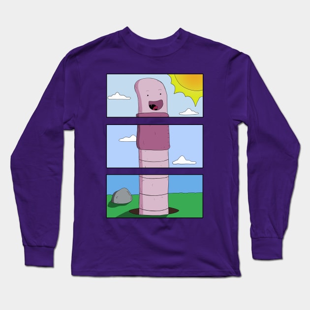 Ecstatic Worm Long Sleeve T-Shirt by TacosandTeaParties